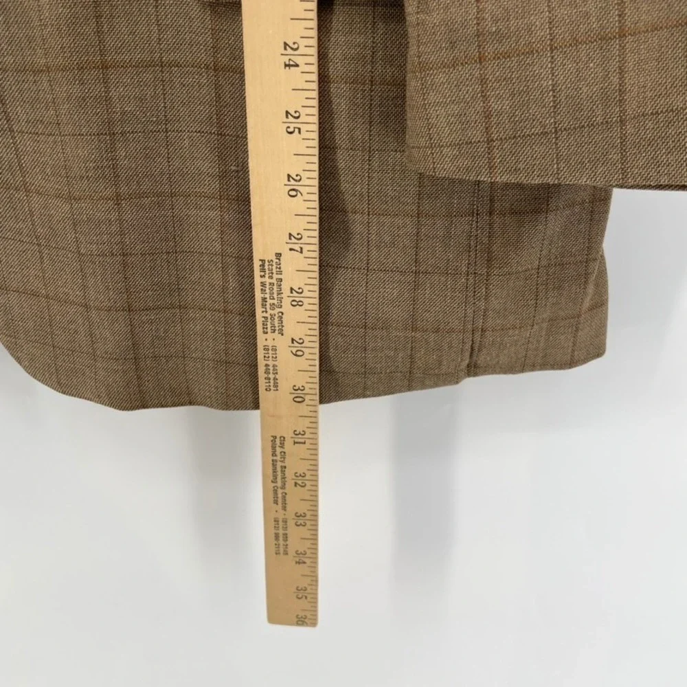 Jos A Bank Sport Coat 46R Brown Wool Silk‎ Blend Two Button Blazer Suit Jacket